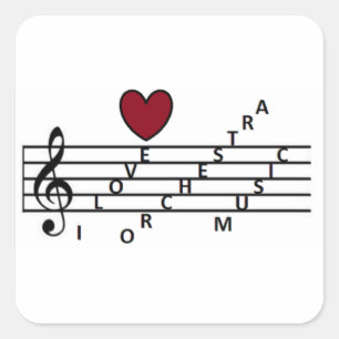 Adesivo Quadrado Para o amante da música da orquestra