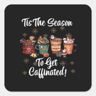 Adesivo Quadrado Para O Natal É Mais Café Esta A Época Para Chegar