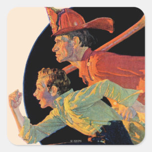 Adesivo Quadrado Para o resgate