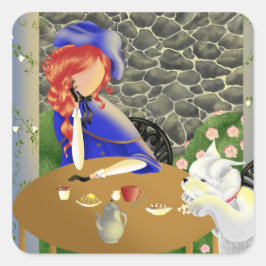 Adesivo Quadrado Para sempre com autocolantes cardíacos