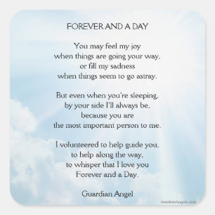 Adesivo Quadrado Para sempre e um dia