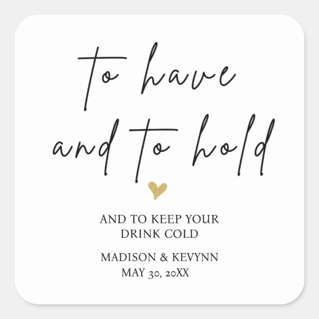 Adesivo Quadrado Para ter e manter casamento (Frente)