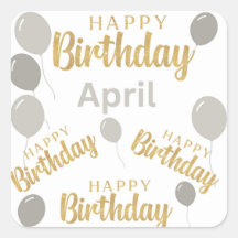 Parabéns aniversários de abril