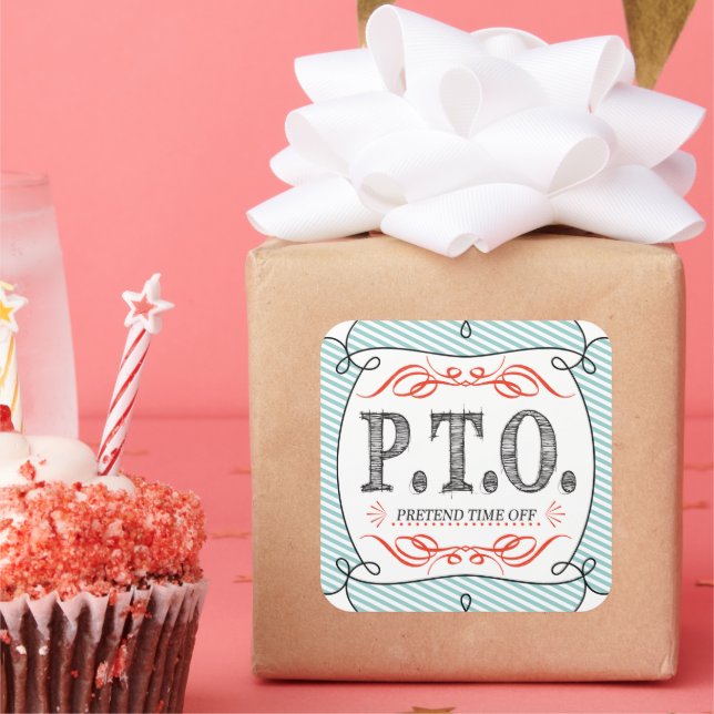 Adesivo Quadrado Parabéns Engraçados Promovidos para Fingir o Tempo (Festa)