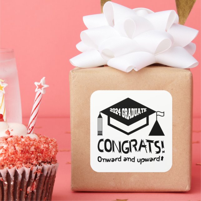 Adesivo Quadrado Parabéns, Formando 2024! (Festa)