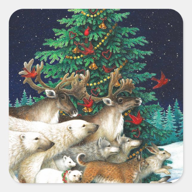 Adesivo Quadrado Parada de Natal (Frente)