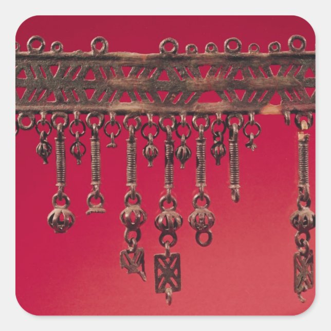 Adesivo Quadrado Paragem com pingentes de sino (Frente)