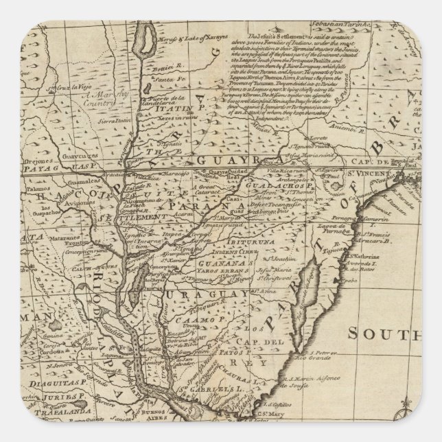 Adesivo Quadrado Paraguai (Frente)