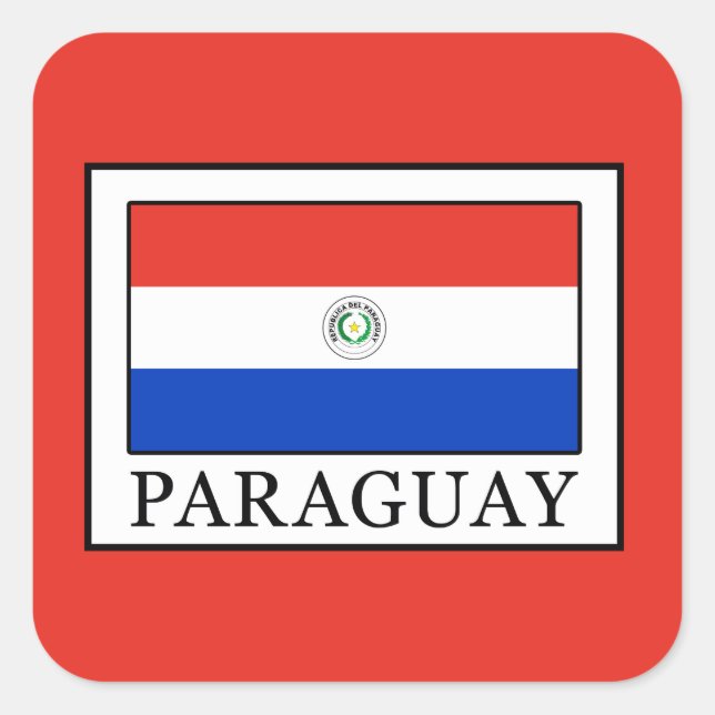 Adesivo Quadrado Paraguai (Frente)