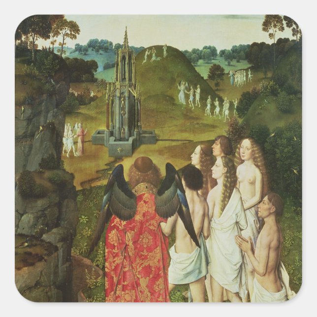 Adesivo Quadrado Paraíso da Fonte Simbólica (Frente)