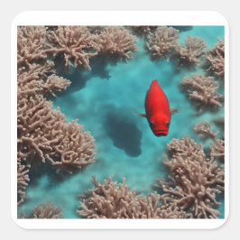 Adesivo Quadrado paraíso dos corais