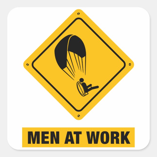 Adesivo Quadrado Paramotoring (Frente)