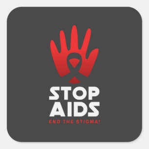 Adesivo Quadrado Parar Aids