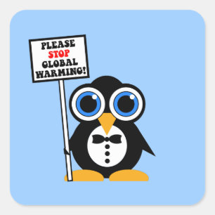 Adesivo Quadrado parar o aquecimento global