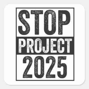 Adesivo Quadrado Parar Projeto 2025 Trump Harris Patroítico America