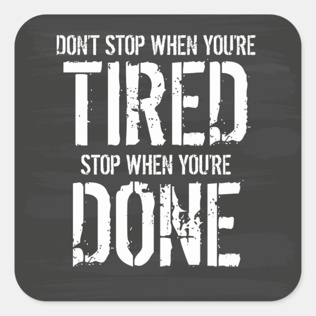 Adesivo Quadrado Parar quando terminar (Frente)