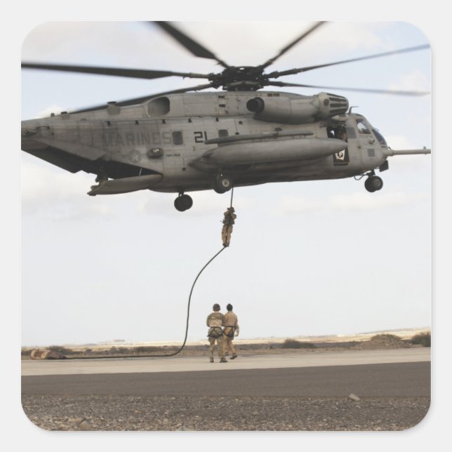 Adesivo Quadrado Pararessalvo da Força Aérea dirige um dispositivo  (Frente)