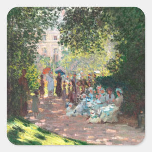 Adesivo Quadrado Parc Monceau - Claude Monet Impressionismo Arte