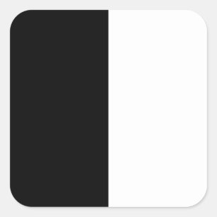 Adesivo Quadrado Parcialmente o preto e o meio parcialmente branco
