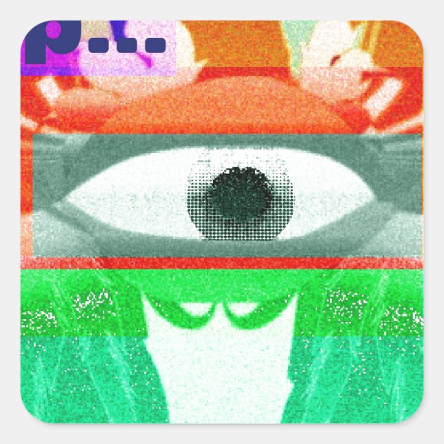 Adesivo Quadrado Pare! (Frente)