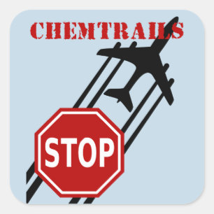 Adesivo Quadrado Pare chemtrails