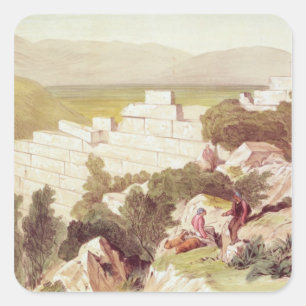 Adesivo Quadrado Paredes de Samos antigo, Cephalonia, século XIX
