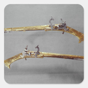 Adesivo Quadrado Pares de pistolas, 1624-26