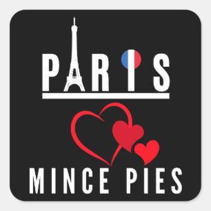 Adesivo Quadrado Paris ama Mince Pies