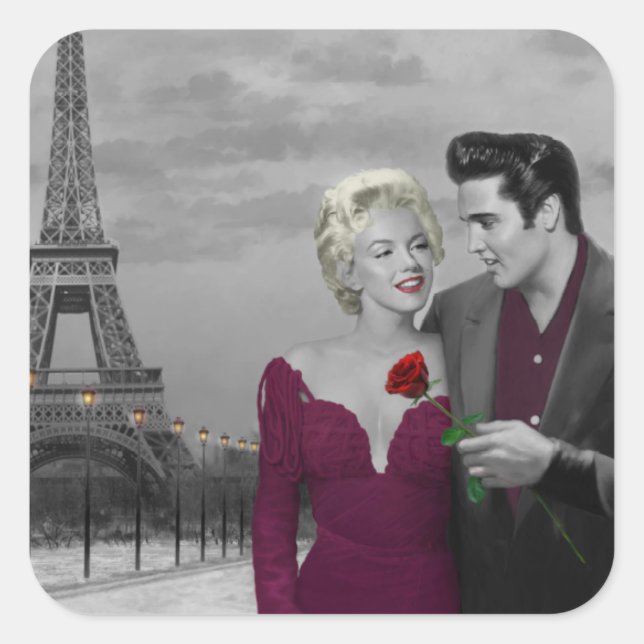 Adesivo Quadrado Paris B&W (Frente)