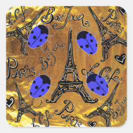 ADESIVO QUADRADO PARIS LADYBUGS