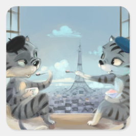 Adesivo Quadrado Paris por Clássicos Clássicos do Dia