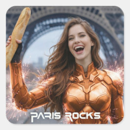 ADESIVO QUADRADO PARIS ROCKS