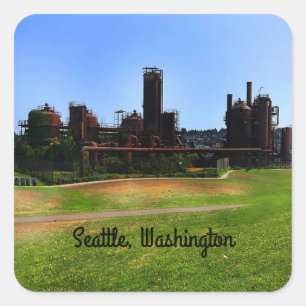Adesivo Quadrado Parque de Gás de Seattle nº 1