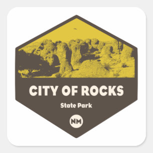 Adesivo Quadrado Parque Estadual da Cidade de Rocks Novo México