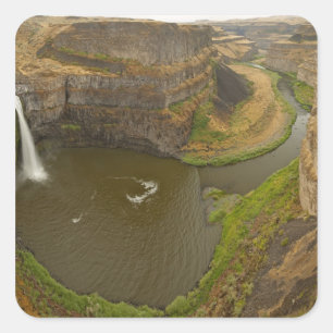 Adesivo Quadrado Parque Estadual de Palouse Falls de 200 pés de al