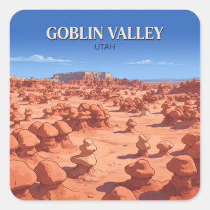Adesivo Quadrado Parque Estadual Goblin Valley Green River Utah