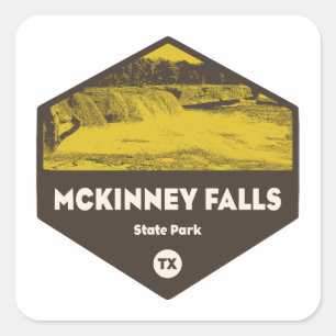 Adesivo Quadrado Parque Estadual McKinney Falls Texas