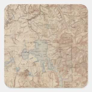 Adesivo Quadrado Parque nacional 2 de Yellowstone