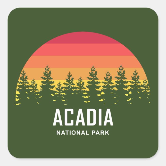 Adesivo Quadrado Parque Nacional Acadia (Frente)