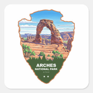 Adesivo Quadrado Parque Nacional Arches Utah Arrowhead