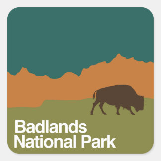 Adesivo Quadrado Parque Nacional Badlands