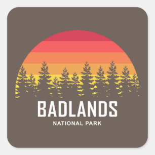 Adesivo Quadrado Parque Nacional Badlands