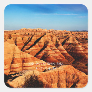 Adesivo Quadrado Parque Nacional Badlands, Dakota do Sul