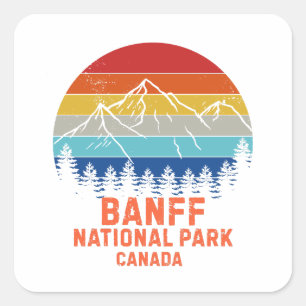 Adesivo Quadrado Parque Nacional Banff