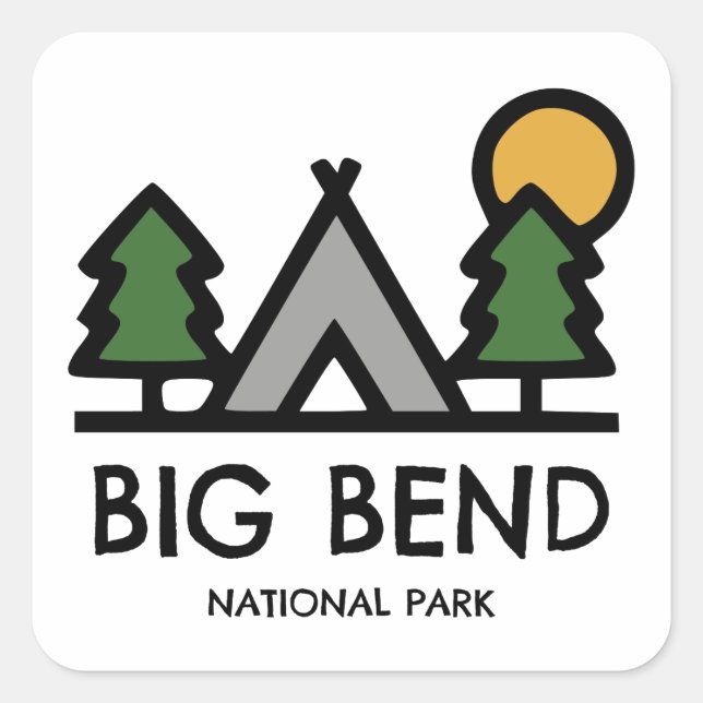 Adesivo Quadrado Parque Nacional Big Bend (Frente)