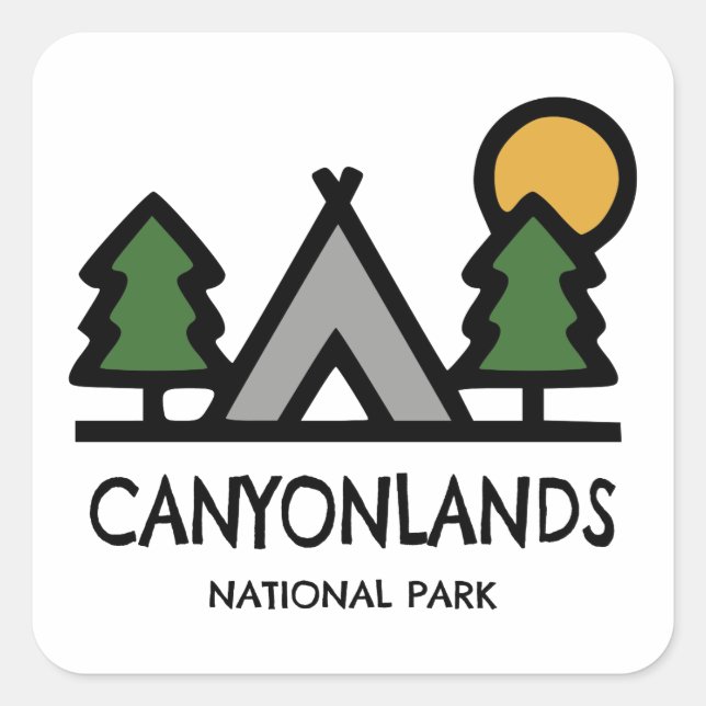 Adesivo Quadrado Parque Nacional Canyonlands (Frente)