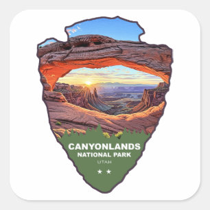 Adesivo Quadrado Parque Nacional Canyonlands Mesa Arch Arrowhead