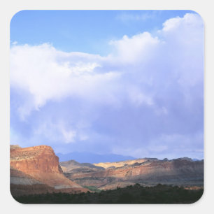 Adesivo Quadrado Parque Nacional Capitol Reef, Utah. EUA. Cumulus