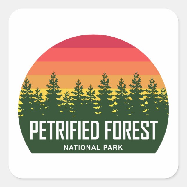 Adesivo Quadrado Parque Nacional da Floresta Petrificada (Frente)