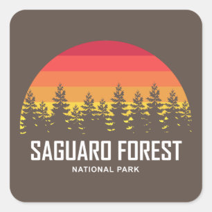 Adesivo Quadrado Parque Nacional da Floresta Saguaro